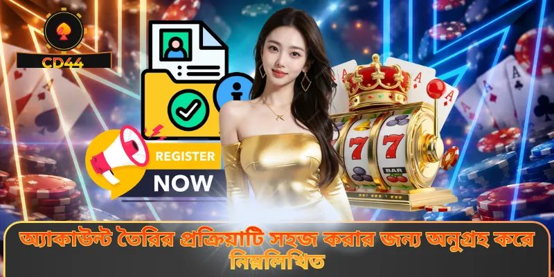 অ্যাকাউন্ট তৈরির প্রক্রিয়াটি সহজ করার জন্য অনুগ্রহ করে নিম্নলিখিত