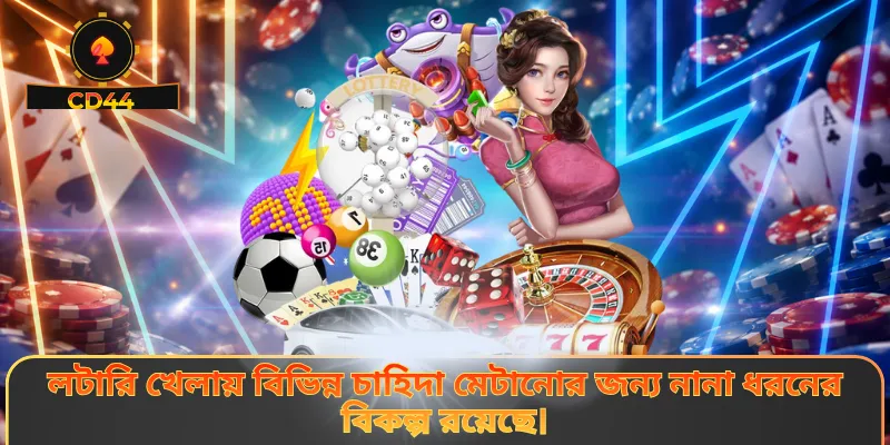 লটারি খেলায় বিভিন্ন চাহিদা মেটানোর জন্য নানা ধরনের বিকল্প রয়েছে।